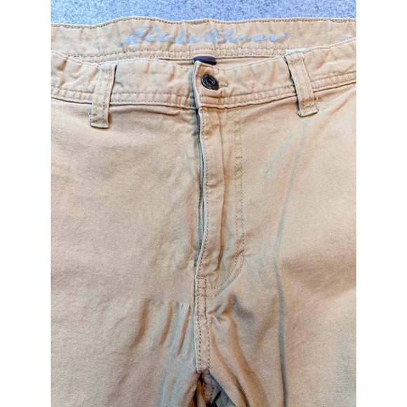 Eddie Bauer Classic Fit Khaki Pants Tan Men's 34x28 Tag Size 36x30 carpenter - Picture 7 of 9